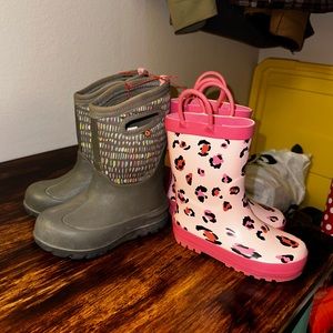 BUNDLE : Bogs Snow boots and Tucker & Tate Rain boots
